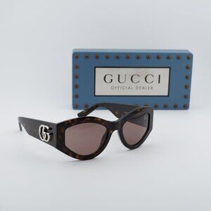 Gucci GG1951S 002 Cat Eye Sunglasses - Havana/Brown